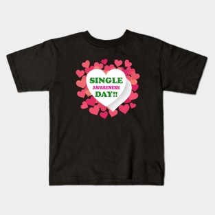 Single Awareness Day Anti-Valentines Kids T-Shirt